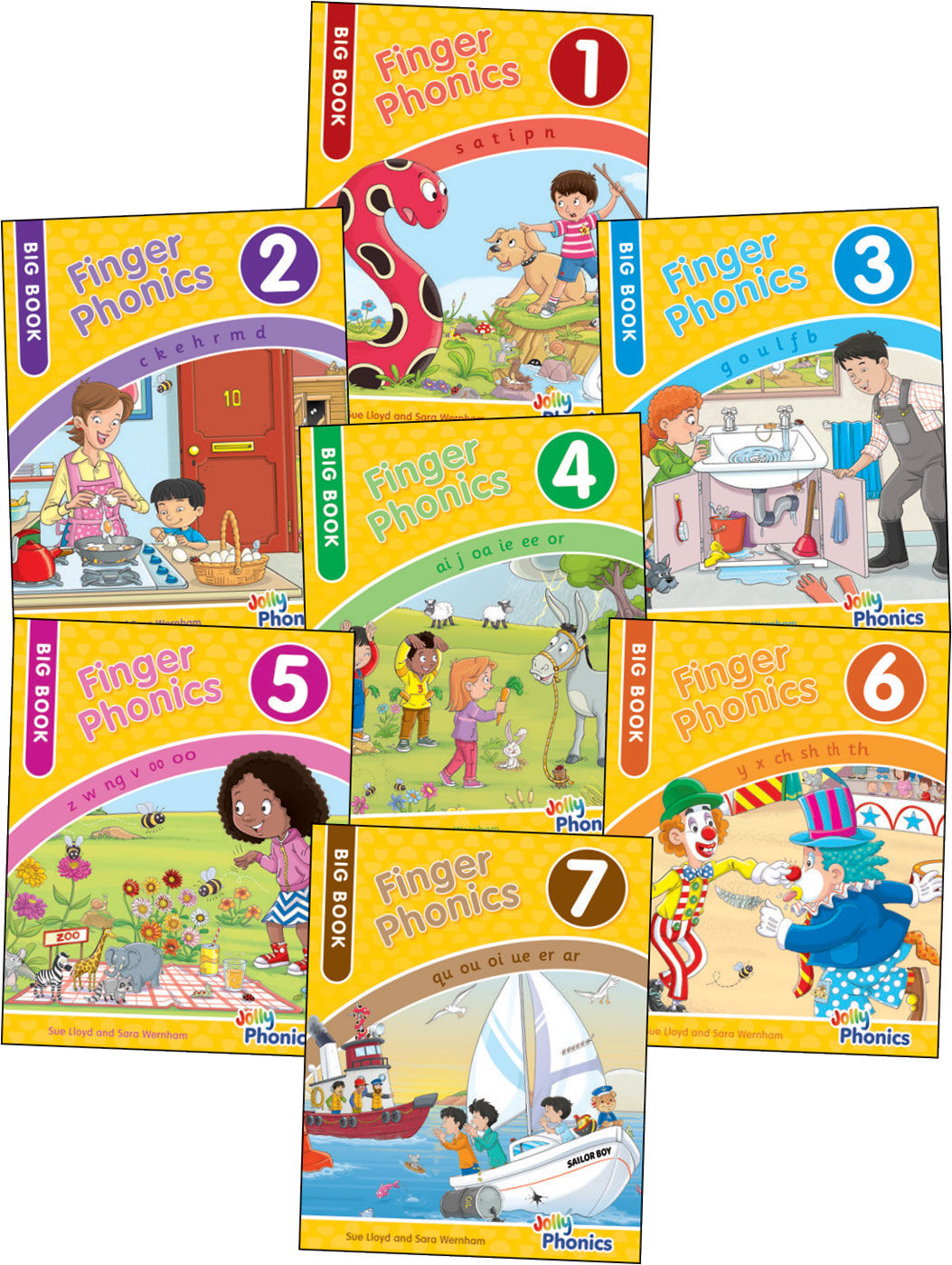 Finger Phonics Big Books (Set of books 1-7)