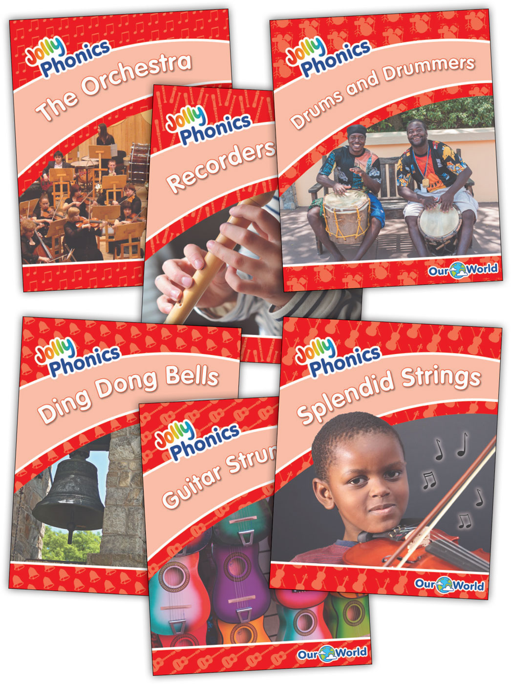 Jolly Phonics Our World Readers Red Level 1 (6 books)