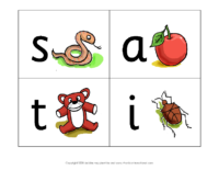Picture Letter Flash Cards